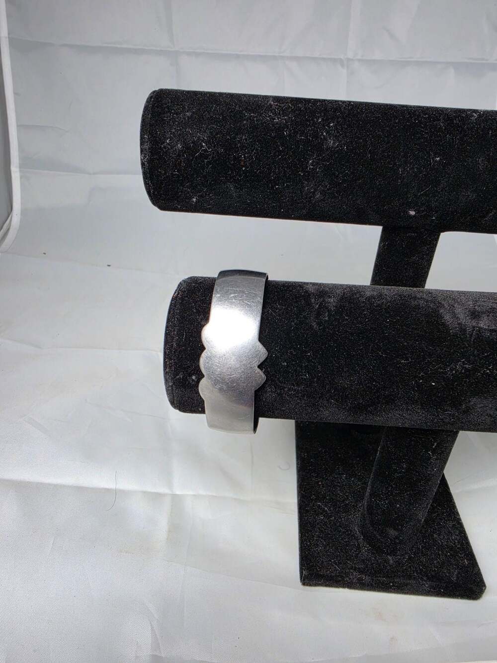 Vintage Southwestern Style Modernist Sterling Silver Cuff Bracelet